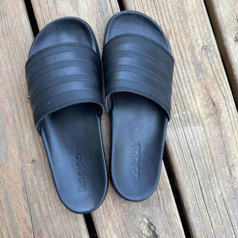 Adidas Adilette Comfort Slides Black Size US 10 Men’s EU 44.5 Unisex Sandals